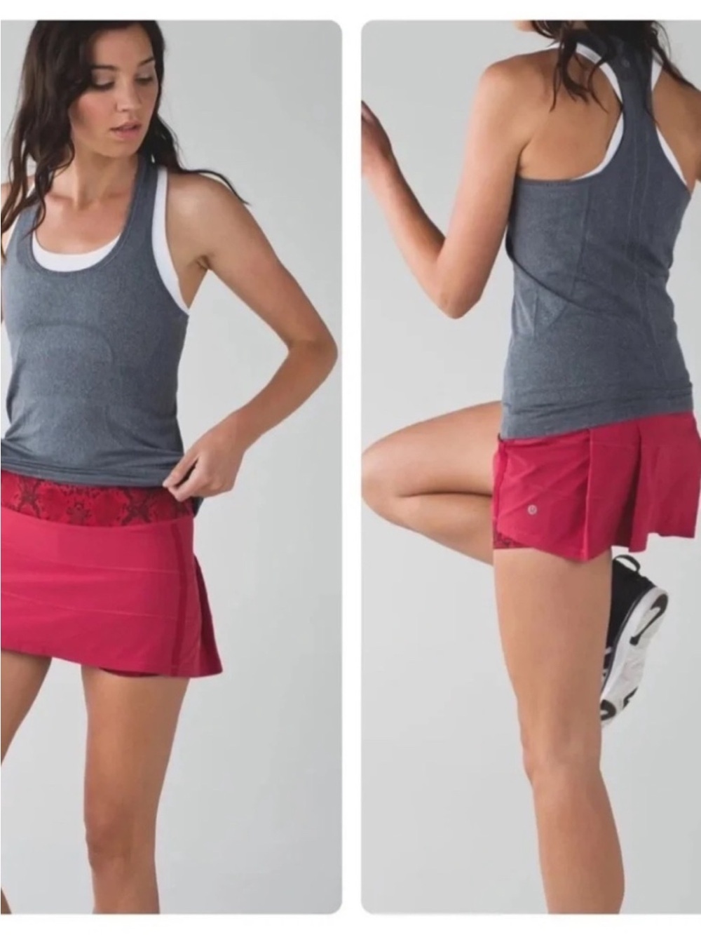 Lululemon Pace Rival Skirt Size 10 Red Snake